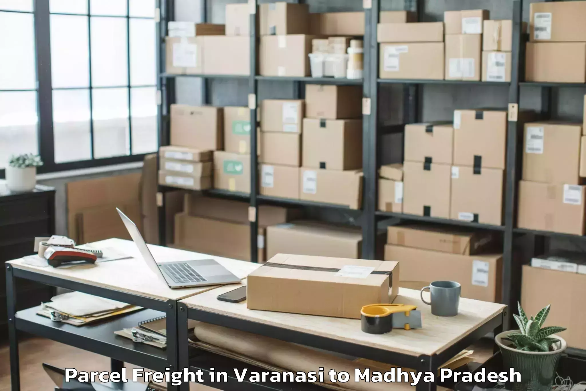 Book Your Varanasi to Gandhwani Parcel Freight Today